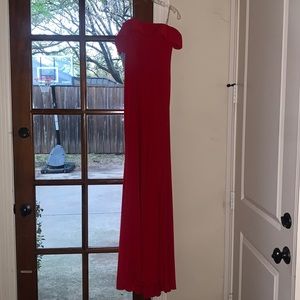 Cherry red Faviana Glamour prom dress